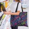 Colorful Gamepad Canvas Tote Bag for Women, Reusable Shopping Bag view 2