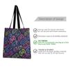 Colorful Gamepad Canvas Tote Bag for Women, Reusable Shopping Bag view 3