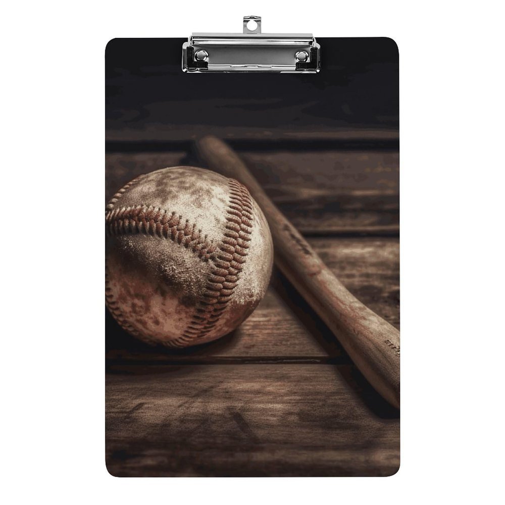 Baseball Acrylic Clipboard, Decorative A4 Letter-Size Clipboard, 12.5 x 8.5 in