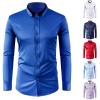 Men’s Business Shirt, Regular Fit, Wrinkle-Free, Long Sleeve, Chest Pocket, Kent Collar view 2