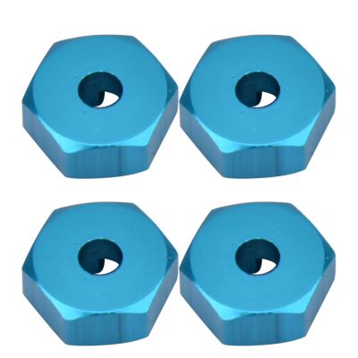 RC Car Wheel Hub Hex Adapters, 7 mm to 12 mm, with Pin