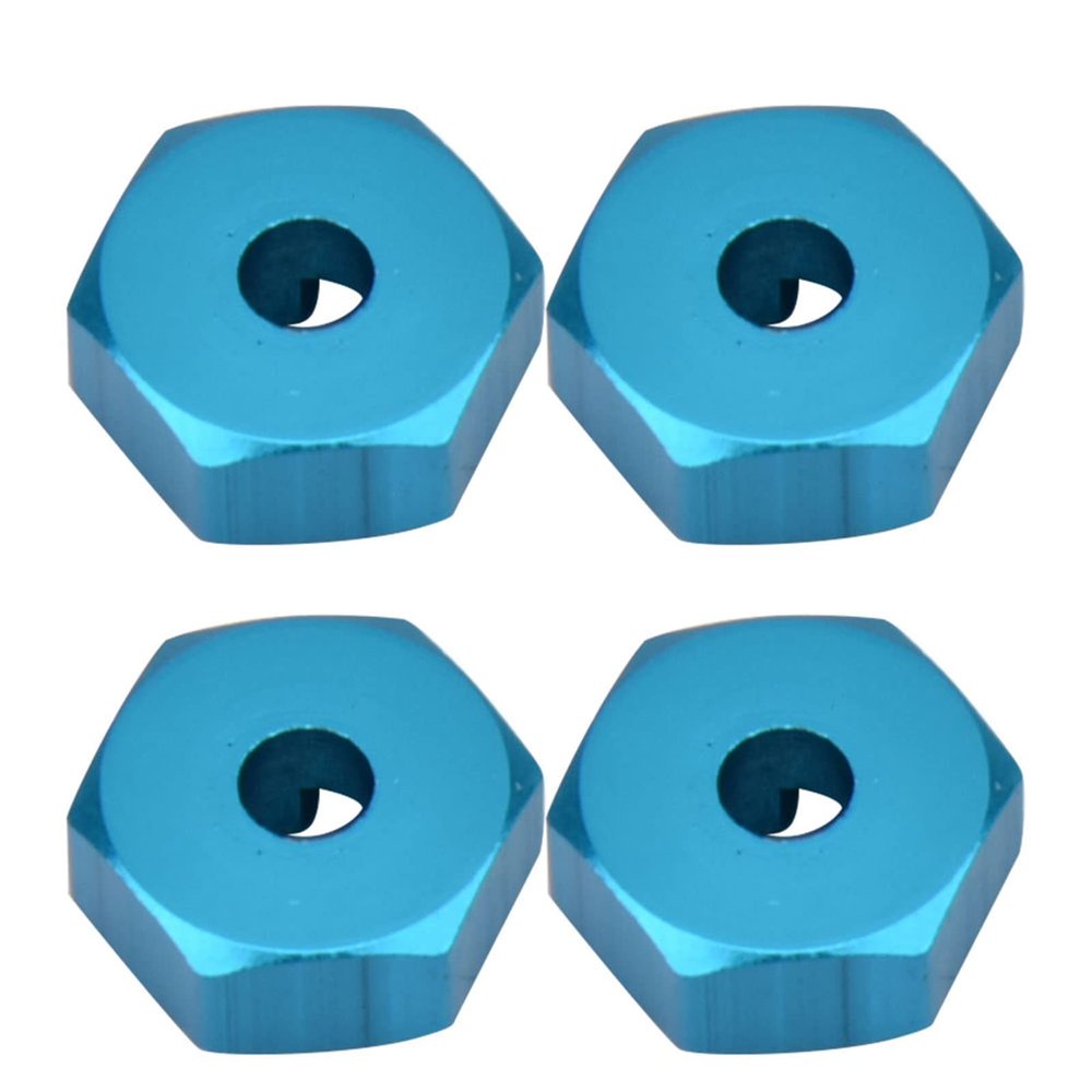 RC Car Wheel Hub Hex Adapters, 7 mm to 12 mm, with Pin
