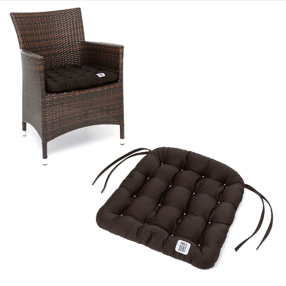HAVE A SEAT Living Chair Cushions 48 x 46 cm, 6-Pack, Brown