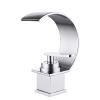 KIUYDHGD Bathroom Waterfall Basin Faucet, Brass, Hot/Cold Water, Gold (Nero) view 1