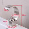 KIUYDHGD Bathroom Waterfall Basin Faucet, Brass, Hot/Cold Water, Gold (Nero) view 4
