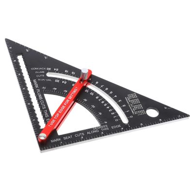 Angoily Aluminum Alloy Angle Finder, Adjustable 7-Inch Triangle Ruler for Woodworking