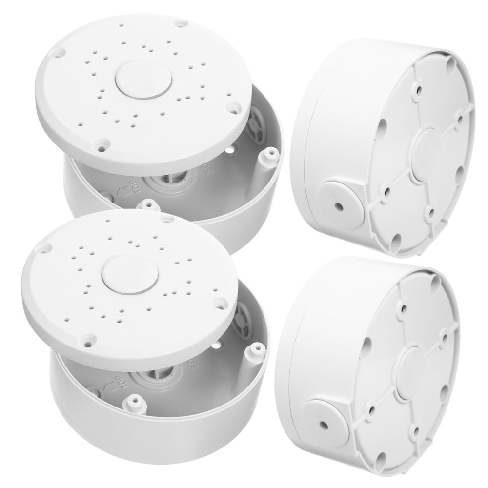 Homoyoyo Semicircular Cable Covers for Outdoor Outlets, Plastic, 4-Piece, White