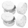 Homoyoyo Semicircular Cable Covers for Outdoor Outlets, Plastic, 4-Piece, White view 1