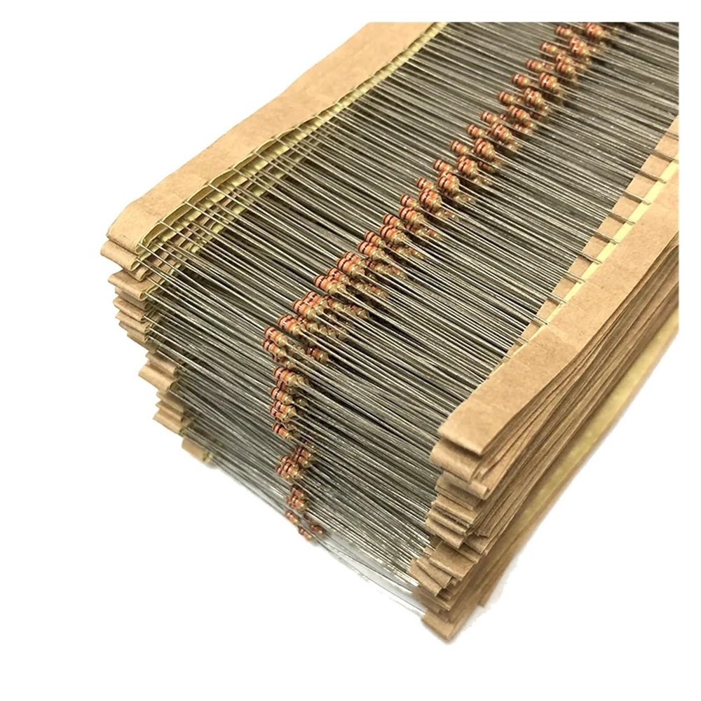 EKFBQBGW 100-Piece 1/8W Carbon Film Resistor 5% 2R7 27R 270R 2K7 27K 270K 2.7 27 270Ω 0.125W 0Ω–1MΩ (0.125W 100KΩ, 100 Pieces)