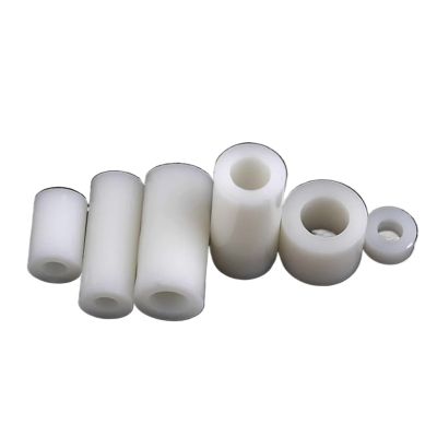 AD 14/16/18 mm White Plastic Nylon Spacers, ID M8/M10/M12, ABS Threadless Insulating Round Washers (16 × 10 × 45 mm, 5 pcs)
