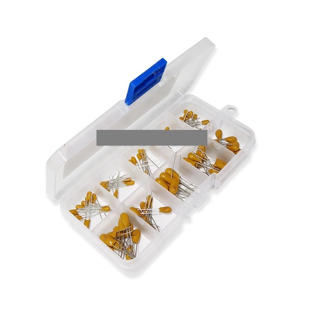 100-Piece 16V Tantalum Capacitor Assortment Kit, 10 Values × 10 Pieces, CZAOINCU