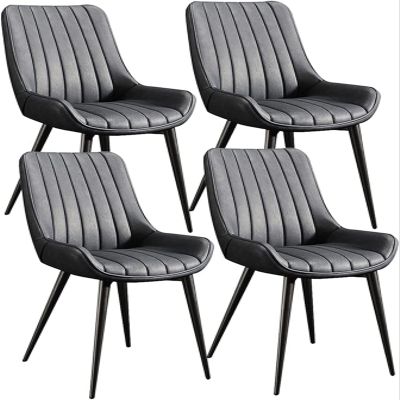 Modern Kitchen Dining Chairs, Set of 4, Gray, Size S