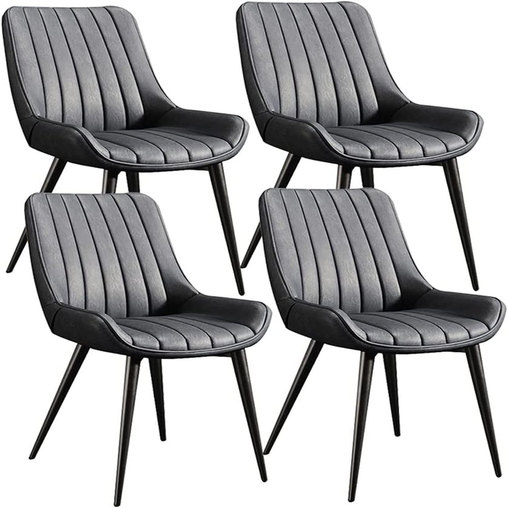 Modern Kitchen Dining Chairs, Set of 4, Gray, Size S