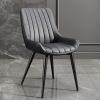 Modern Kitchen Dining Chairs, Set of 4, Gray, Size S view 2