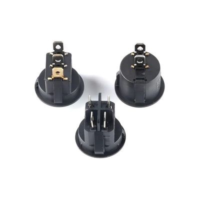 20 mm Round KCD1 Rocker Switch, 2/3/4-Pin, 2-/3-Speed, 10 A, Silver, 2-Pack