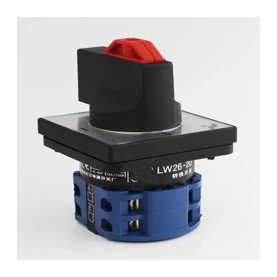 UYCUODLUY LW26-20 C04/2 Rotary Cam Switch, Single-Push, Padlockable, 20A 690V