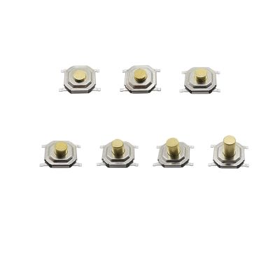 50-Piece 4 × 4 mm SMD PCB Tactile Momentary Push Button Switch, 4.3 mm Height