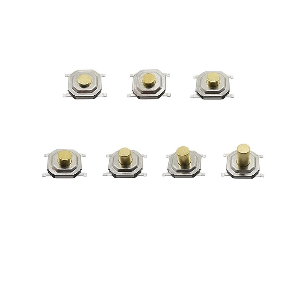 50-Piece 4 × 4 mm SMD PCB Tactile Momentary Push Button Switch, 4.3 mm Height
