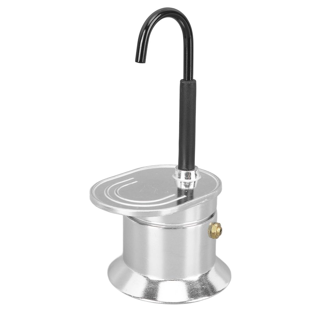 HAOHIZE 1-Cup Moka Pot, 50 ml, Aluminum Alloy Spout, 8.5 x 17 cm