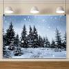 Ttincceer Winter Snow Forest Photography Backdrop, 1.5 x 1 m view 3