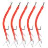 Gettimore Fishing Lures with Feathers, Tube and Stainless Steel Hooks, Red, Size 8 view 1