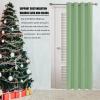 GAIFNAG Blackout Curtain, 180 x 90 cm, Thermal-Insulating Linen Look, Light Green view 2
