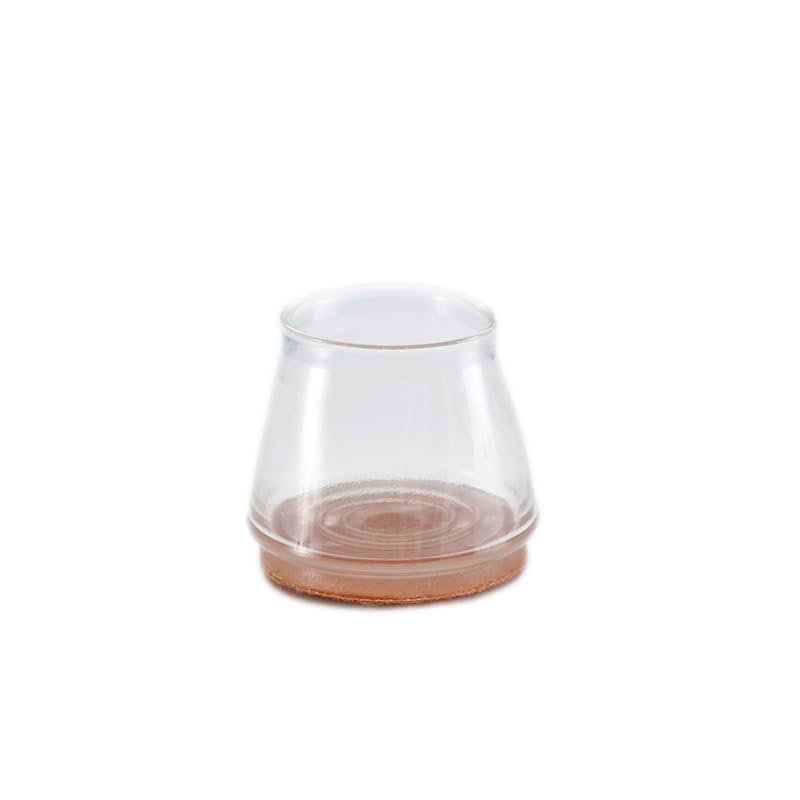 Blausky 10-Piece Chair Leg Caps with Felt, Transparent, L 3.0–3.8 cm