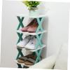 OFFSCH Tall Narrow Shoe Rack for Children's Shoes, 5-Tier X-Shaped PP, Space-Saving and Stable view 3