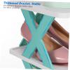 OFFSCH Tall Narrow Shoe Rack for Children's Shoes, 5-Tier X-Shaped PP, Space-Saving and Stable view 4