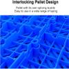 Plastic Storage Tray for Pallets, Interlocking Drainage Floor Mat, 50 x 50 x 3 cm view 2