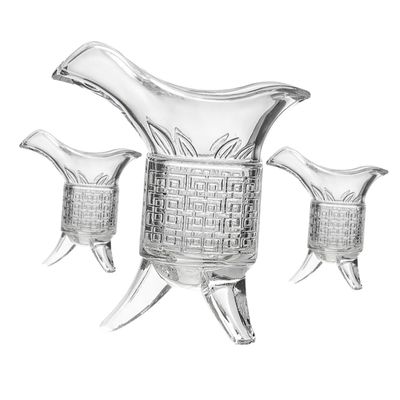 LABRIMP Retro Glass Cups, 3-Piece Set, 10 ml