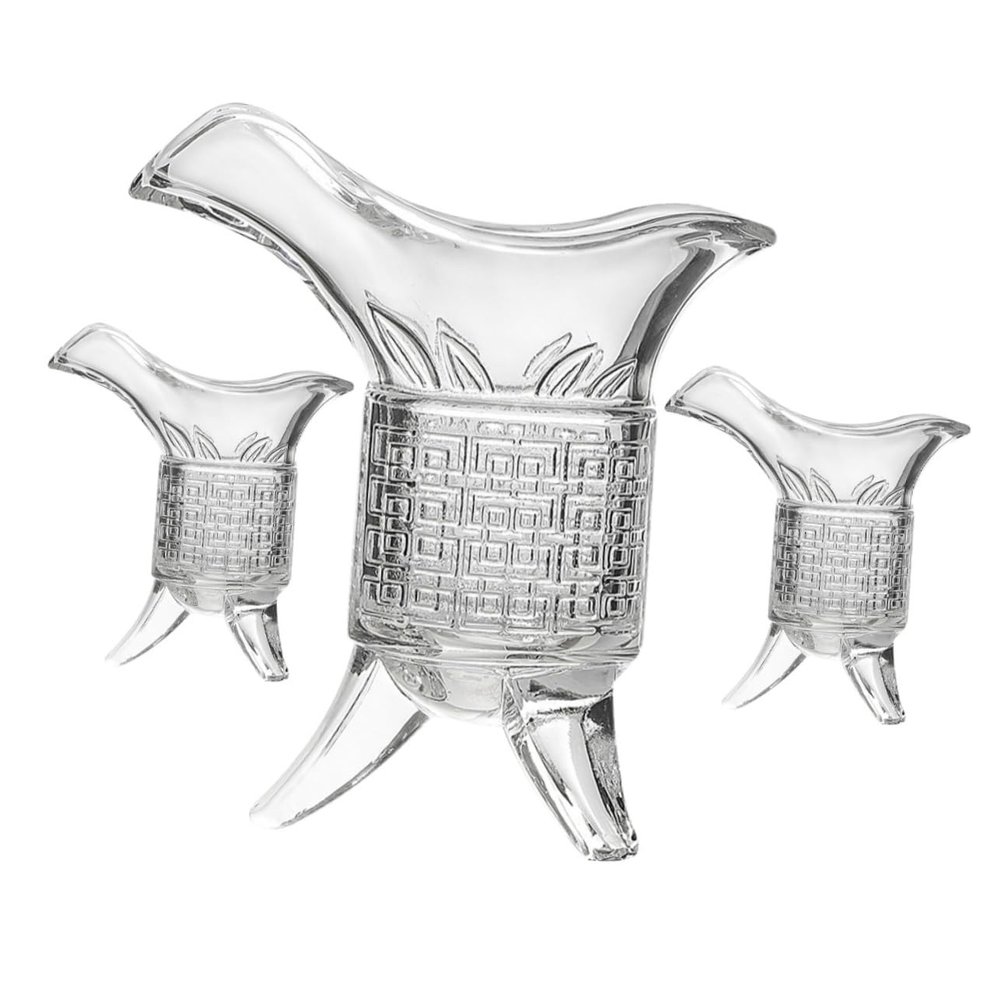 LABRIMP Retro Glass Cups, 3-Piece Set, 10 ml