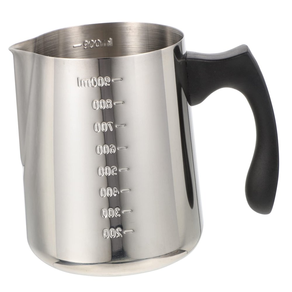 1000 ml Stainless Steel Milk Frothing Pitcher with Handle and Spout
