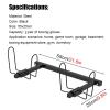WDJBPSH Wall-Mounted Boxing Glove Holder, Black, with Metal Hooks, Holds 2/3 or 4/5 Pairs (55 cm/21.6 in Long) view 2