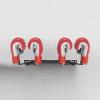 WDJBPSH Wall-Mounted Boxing Glove Holder, Black, with Metal Hooks, Holds 2/3 or 4/5 Pairs (55 cm/21.6 in Long) view 3