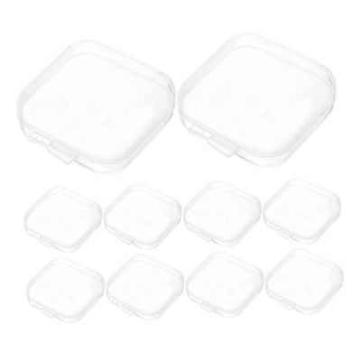 Transparent Plastic Earring Storage Boxes with Lids, 40-Pack