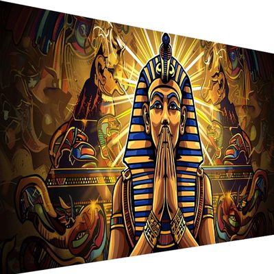 5D Diamond Painting Egyptian Pharaoh Pyramid, 80 x 160 cm, DIY Wall Decor
