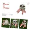 Ciieeo 5-Piece Skull Finger Ornaments, Bloody Halloween Skull Decorations, Resin Skeleton Hand Sculptures view 2