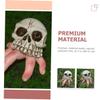 Ciieeo 5-Piece Skull Finger Ornaments, Bloody Halloween Skull Decorations, Resin Skeleton Hand Sculptures view 3