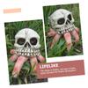 Ciieeo 5-Piece Skull Finger Ornaments, Bloody Halloween Skull Decorations, Resin Skeleton Hand Sculptures view 4