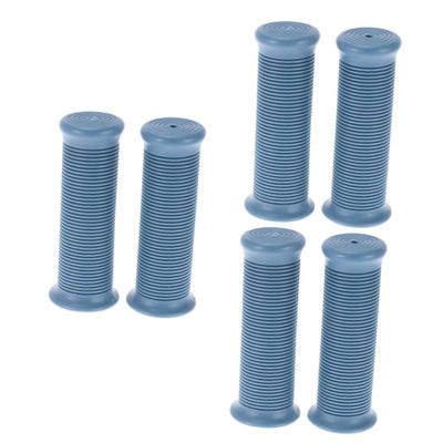 iplusmile 3-Pair Vintage TPU Bicycle Handlebar Grips, Non-Slip Ergonomic Shock-Absorbing, Blue