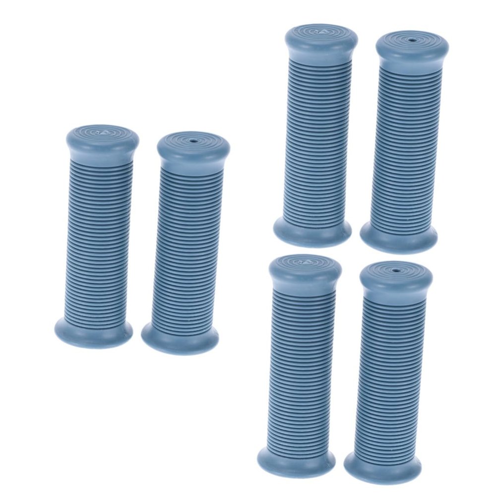 iplusmile 3-Pair Vintage TPU Bicycle Handlebar Grips, Non-Slip Ergonomic Shock-Absorbing, Blue
