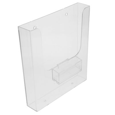 MOLUCKFU Transparent Acrylic Wall Brochure Holder for Documents and Papers, Space-Saving Wall Mount for Office and Home