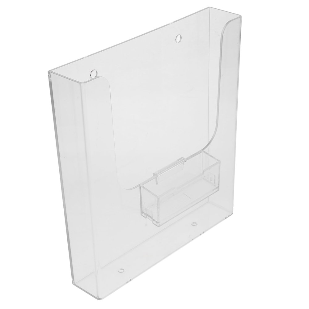 MOLUCKFU Transparent Acrylic Wall Brochure Holder for Documents and Papers, Space-Saving Wall Mount for Office and Home