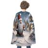 Reversible Halloween Cloak with Christmas Snow Print view 1