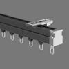Flexible Ceiling-Mounted Aluminum Curtain Track, Single Track, Black, 2.5 m (8.2 ft) view 2