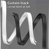 Flexible Ceiling-Mounted Aluminum Curtain Track, Single Track, Black, 2.5 m (8.2 ft) view 3