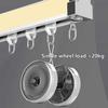 Flexible Ceiling-Mounted Aluminum Curtain Track, Single Track, Black, 2.5 m (8.2 ft) view 4