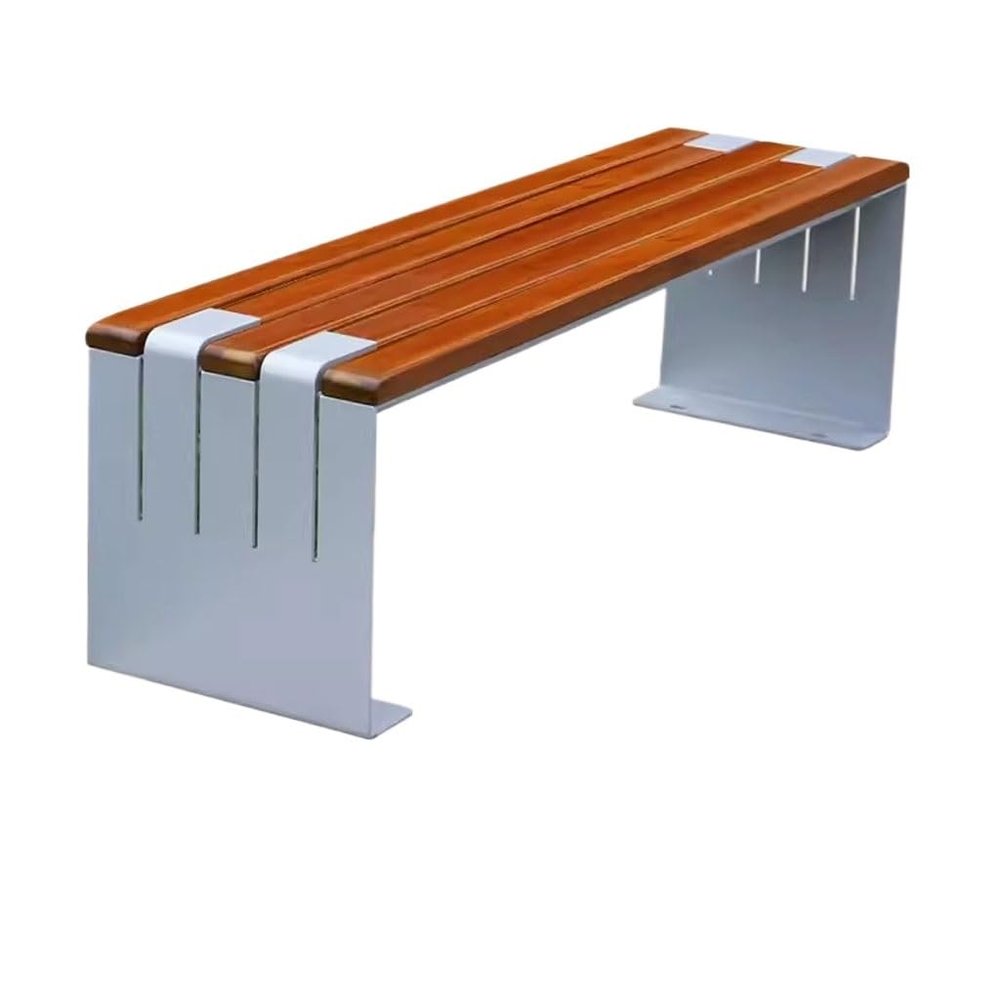 MANAFEEL Outdoor Park Bench with Backrest, 150 cm W