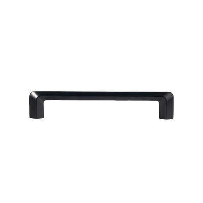 American-Style Kitchen Cabinet Handles, Glossy Black, for Drawers and Cabinet Doors, 160 mm, 1 Piece